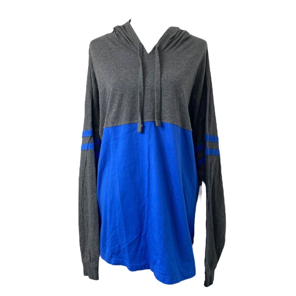 Boxercraft Kansas University Jayhawks Men's Hoodie Blue Lightweight Size 2XL